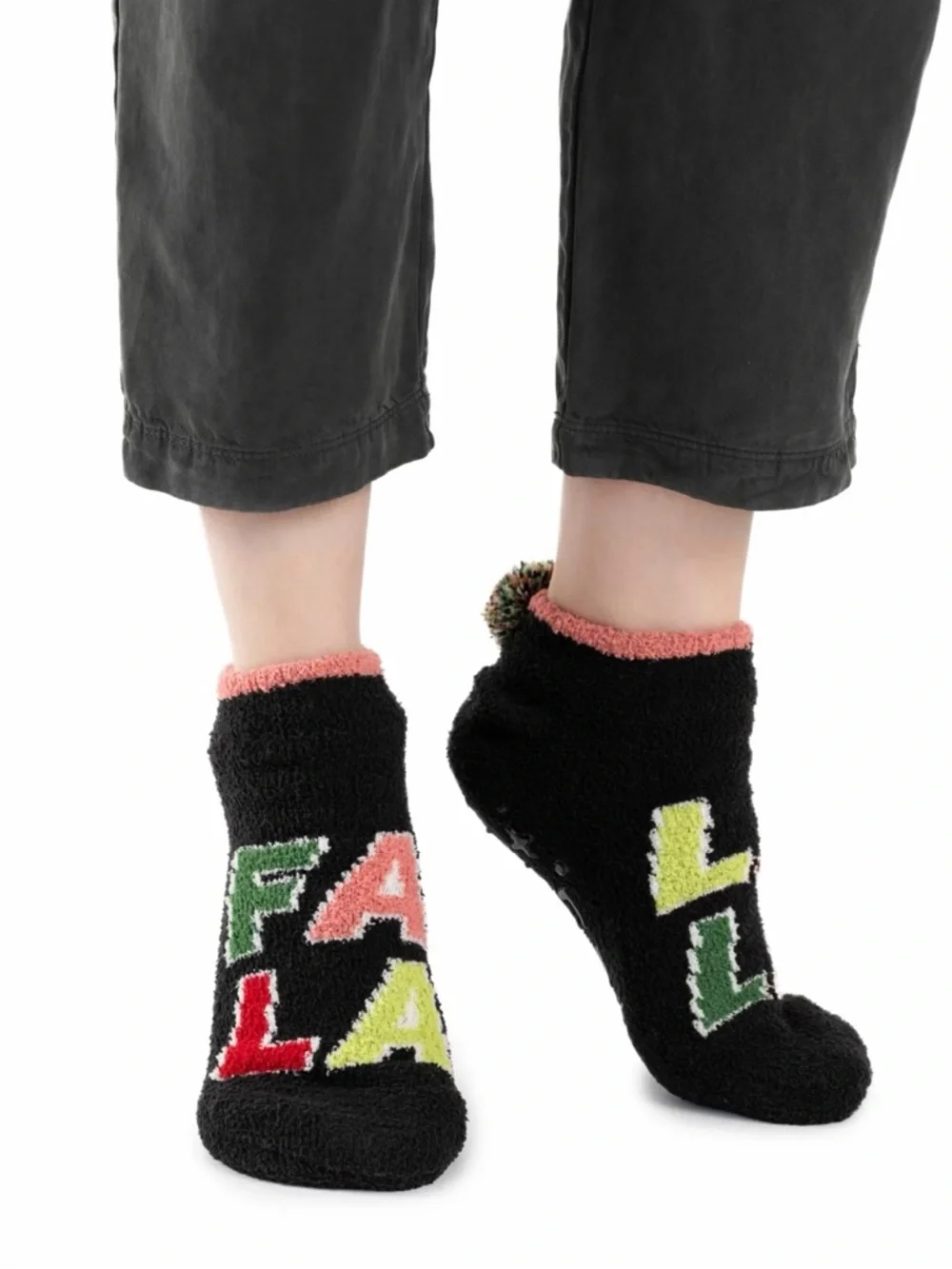 NWT - MUK LUKS Cozy Slipper Sock with Pom.